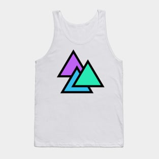 Retro 90s Aesthetic Vaporwave Triangles Tank Top